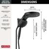 imageDelta Faucet HydroRain 5Spray H2Okinetic Dual Shower Head with Handheld Spray Black Shower Head with Hose Handheld Shower Heads Detachable Shower Head 175 GPM Flow Rate Matte Black 58680BLMatte Black