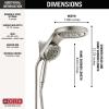 imageDelta Faucet HydroRain 5Spray H2Okinetic Dual Shower Head with Handheld Spray Black Shower Head with Hose Handheld Shower Heads Detachable Shower Head 175 GPM Flow Rate Matte Black 58680BLStainless