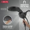 imageDelta Faucet HydroRain 5Spray H2Okinetic Dual Shower Head with Handheld Spray Black Shower Head with Hose Handheld Shower Heads Detachable Shower Head 175 GPM Flow Rate Matte Black 58680BLMatte Black