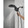 imageDelta Faucet HydroRain 5Spray H2Okinetic Dual Shower Head with Handheld Spray Black Shower Head with Hose Handheld Shower Heads Detachable Shower Head 175 GPM Flow Rate Matte Black 58680BLMatte Black