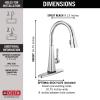 imageDelta Faucet Lenta Voice Touchless Kitchen Faucet Black with Pull Down Sprayer Smart Faucet Alexa and Google Assistant Voice Activated Kitchen Sink Faucet Matte BlackChrome