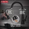 imageDelta Faucet Lenta Voice Touchless Kitchen Faucet Black with Pull Down Sprayer Smart Faucet Alexa and Google Assistant Voice Activated Kitchen Sink Faucet Matte BlackMatte Black