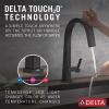 imageDelta Faucet Pivotal Touch Kitchen Faucet Chrome Chrome Kitchen Faucets with Pull Down Sprayer Kitchen Sink Faucet Touch Faucet for Kitchen Sink Delta Touch2O Technology Chrome 9193TDSTMatte Black