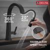 imageDelta Faucet Pivotal Touch Kitchen Faucet Chrome Chrome Kitchen Faucets with Pull Down Sprayer Kitchen Sink Faucet Touch Faucet for Kitchen Sink Delta Touch2O Technology Chrome 9193TDSTMatte Black