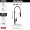 imageDelta Faucet Trinsic Pro SingleHandle Spring Spout Touch Kitchen Sink Faucet with Pull Down Sprayer Touch2O Technology and Magnetic Docking Spray Head Chrome 9659TDSTBlack Stainless