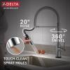 imageDelta Faucet Trinsic Pro SingleHandle Spring Spout Touch Kitchen Sink Faucet with Pull Down Sprayer Touch2O Technology and Magnetic Docking Spray Head Chrome 9659TDSTArctic Stainless