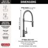imageDelta Faucet Trinsic Pro SingleHandle Spring Spout Touch Kitchen Sink Faucet with Pull Down Sprayer Touch2O Technology and Magnetic Docking Spray Head Chrome 9659TDSTBlack Stainless