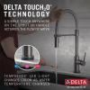 imageDelta Faucet Trinsic Pro SingleHandle Spring Spout Touch Kitchen Sink Faucet with Pull Down Sprayer Touch2O Technology and Magnetic Docking Spray Head Chrome 9659TDSTBlack Stainless