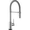imageDelta Faucet Trinsic Pro SingleHandle Spring Spout Touch Kitchen Sink Faucet with Pull Down Sprayer Touch2O Technology and Magnetic Docking Spray Head Chrome 9659TDSTChrome