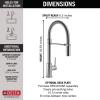 imageDelta Faucet Trinsic Pro SingleHandle Spring Spout Touch Kitchen Sink Faucet with Pull Down Sprayer Touch2O Technology and Magnetic Docking Spray Head Chrome 9659TDSTArctic Stainless