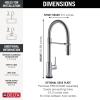 imageDelta Faucet Trinsic Pro SingleHandle Spring Spout Touch Kitchen Sink Faucet with Pull Down Sprayer Touch2O Technology and Magnetic Docking Spray Head Chrome 9659TDSTArtic Stainless