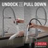 imageDelta Faucet Trinsic Pro SingleHandle Spring Spout Touch Kitchen Sink Faucet with Pull Down Sprayer Touch2O Technology and Magnetic Docking Spray Head Chrome 9659TDSTArctic Stainless