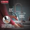 imageDelta Faucet Trinsic Pro SingleHandle Spring Spout Touch Kitchen Sink Faucet with Pull Down Sprayer Touch2O Technology and Magnetic Docking Spray Head Chrome 9659TDSTChrome