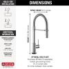 imageDelta Faucet Trinsic Pro SingleHandle Spring Spout Touch Kitchen Sink Faucet with Pull Down Sprayer Touch2O Technology and Magnetic Docking Spray Head Chrome 9659TDSTChrome