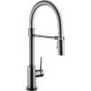 imageDelta Faucet Trinsic Pro SingleHandle Spring Spout Touch Kitchen Sink Faucet with Pull Down Sprayer Touch2O Technology and Magnetic Docking Spray Head Chrome 9659TDSTBlack Stainless