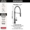 imageDelta Faucet Trinsic Pro SingleHandle Spring Spout Touch Kitchen Sink Faucet with Pull Down Sprayer Touch2O Technology and Magnetic Docking Spray Head Chrome 9659TDSTBlack Stainless
