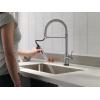 imageDelta Faucet Trinsic Pro SingleHandle Spring Spout Touch Kitchen Sink Faucet with Pull Down Sprayer Touch2O Technology and Magnetic Docking Spray Head Chrome 9659TDSTArctic Stainless