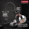 imageDelta Faucet Trinsic Pro SingleHandle Spring Spout Touch Kitchen Sink Faucet with Pull Down Sprayer Touch2O Technology and Magnetic Docking Spray Head Chrome 9659TDSTChrome