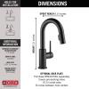 imageDelta Faucet Trinsic Touch Bar Faucet with Touchless Technology Bar Faucet with Pull Down Sprayer Gold Bar Sink Faucet Prep Sink Faucet Wet Bar Faucet Champagne Bronze 9959TLCZDSTMatte Black