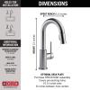 imageDelta Faucet Trinsic Touch Bar Faucet with Touchless Technology Bar Faucet with Pull Down Sprayer Gold Bar Sink Faucet Prep Sink Faucet Wet Bar Faucet Champagne Bronze 9959TLCZDSTArctic Stainless