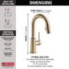 imageDelta Faucet Trinsic Touch Bar Faucet with Touchless Technology Bar Faucet with Pull Down Sprayer Gold Bar Sink Faucet Prep Sink Faucet Wet Bar Faucet Champagne Bronze 9959TLCZDSTChampagne Bronze