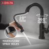 imageDelta Faucet Trinsic Touch Bar Faucet with Touchless Technology Bar Faucet with Pull Down Sprayer Gold Bar Sink Faucet Prep Sink Faucet Wet Bar Faucet Champagne Bronze 9959TLCZDSTMatte Black
