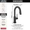 imageDelta Faucet Trinsic Touch Bar Faucet with Touchless Technology Bar Faucet with Pull Down Sprayer Gold Bar Sink Faucet Prep Sink Faucet Wet Bar Faucet Champagne Bronze 9959TLCZDSTMatte Black