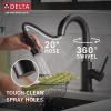 imageDelta Faucet Trinsic Touch Bar Faucet with Touchless Technology Bar Faucet with Pull Down Sprayer Gold Bar Sink Faucet Prep Sink Faucet Wet Bar Faucet Champagne Bronze 9959TLCZDSTMatte Black