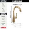 imageDelta Modern Brushed Gold Single Hole Bar Sink Faucet Single Handle Prep Sink Faucet Champagne Bronze 14882LFCZ