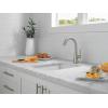 imageDelta Modern Brushed Nickel Single Hole Bar Sink Faucet Single Handle Prep Sink Faucet SpotShield Stainless 14882LFSP