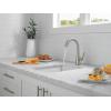 imageDelta Modern Brushed Nickel Single Hole Bar Sink Faucet Single Handle Prep Sink Faucet SpotShield Stainless 14882LFSP