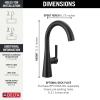 imageDelta Modern Matte Black Single Hole Bar Sink Faucet Single Handle Prep Sink Faucet Matte Black 14882LFBL