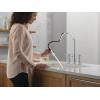 imageDelta Nicoli Matte Black Kitchen Faucet with Pull Down Sprayer Bridge 3 Hole Modern Kitchen Sink Faucet TwoHandle Matte Black 39876LFBLChrome