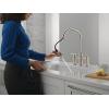 imageDelta Nicoli Matte Black Kitchen Faucet with Pull Down Sprayer Bridge 3 Hole Modern Kitchen Sink Faucet TwoHandle Matte Black 39876LFBLStainless