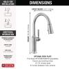 imageDelta Renaldi Kitchen Faucet with Pull Down Sprayer Brushed Nickel Kitchen Sink Faucet Delta ProClean Lumicoat Champagne Bronze 9184TLCZPRDSTArctic Stainless