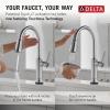 imageDelta Renaldi Kitchen Faucet with Pull Down Sprayer Brushed Nickel Kitchen Sink Faucet Delta ProClean Lumicoat Champagne Bronze 9184TLCZPRDSTArctic Stainless
