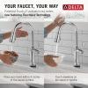 imageDelta Renaldi Kitchen Faucet with Pull Down Sprayer Brushed Nickel Kitchen Sink Faucet Delta ProClean Lumicoat Champagne Bronze 9184TLCZPRDSTChrome