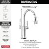 imageDelta Renaldi Kitchen Faucet with Pull Down Sprayer Brushed Nickel Kitchen Sink Faucet Delta ProClean Lumicoat Champagne Bronze 9184TLCZPRDSTChrome