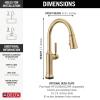 imageDelta Renaldi Kitchen Faucet with Pull Down Sprayer Brushed Nickel Kitchen Sink Faucet Delta ProClean Lumicoat Champagne Bronze 9184TLCZPRDSTLumicoat Champagne Bronze
