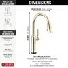 imageDelta Renaldi Kitchen Faucet with Pull Down Sprayer Brushed Nickel Kitchen Sink Faucet Delta ProClean Lumicoat Champagne Bronze 9184TLCZPRDSTLumicoat Polished Nickel