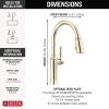 imageDelta Renaldi Kitchen Faucet with Pull Down Sprayer Brushed Nickel Kitchen Sink Faucet Delta ProClean Lumicoat Champagne Bronze 9184TLCZPRDSTLumicoat Polished Nickel