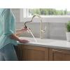 imageDelta Renaldi Kitchen Faucet with Pull Down Sprayer Brushed Nickel Kitchen Sink Faucet Delta ProClean Lumicoat Champagne Bronze 9184TLCZPRDSTLumicoat Polished Nickel