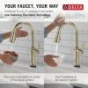 imageDelta Renaldi Kitchen Faucet with Pull Down Sprayer Brushed Nickel Kitchen Sink Faucet Delta ProClean Lumicoat Champagne Bronze 9184TLCZPRDSTLumicoat Polished Nickel