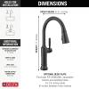 imageDelta Renaldi Kitchen Faucet with Pull Down Sprayer Brushed Nickel Kitchen Sink Faucet Delta ProClean Lumicoat Champagne Bronze 9184TLCZPRDSTMatte Black