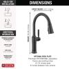 imageDelta Renaldi Kitchen Faucet with Pull Down Sprayer Brushed Nickel Kitchen Sink Faucet Delta ProClean Lumicoat Champagne Bronze 9184TLCZPRDSTMatte Black