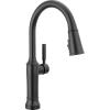 imageDelta Renaldi Kitchen Faucet with Pull Down Sprayer Brushed Nickel Kitchen Sink Faucet Delta ProClean Lumicoat Champagne Bronze 9184TLCZPRDSTMatte Black