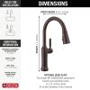 imageDelta Renaldi Kitchen Faucet with Pull Down Sprayer Brushed Nickel Kitchen Sink Faucet Delta ProClean Lumicoat Champagne Bronze 9184TLCZPRDSTVenetian Bronze