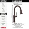 imageDelta Renaldi Kitchen Faucet with Pull Down Sprayer Brushed Nickel Kitchen Sink Faucet Delta ProClean Lumicoat Champagne Bronze 9184TLCZPRDSTVenetian Bronze