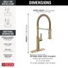 imageDelta Rhett Pro Style Commercial Kitchen Faucet with Pull Down Sprayer Brushed Nickel Single Hole Kitchen Sink Faucet Single Handle Stainless 18829SSDSTChampagne Bronze