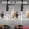 imageDelta Rhett Pro Style Commercial Kitchen Faucet with Pull Down Sprayer Brushed Nickel Single Hole Kitchen Sink Faucet Single Handle Stainless 18829SSDSTMatte Black